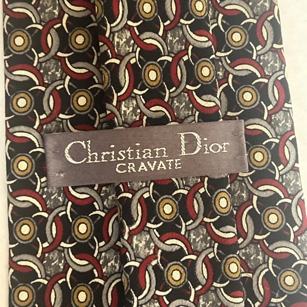 Christian Dior Cravate‎ Mens 100% Silk Necktie